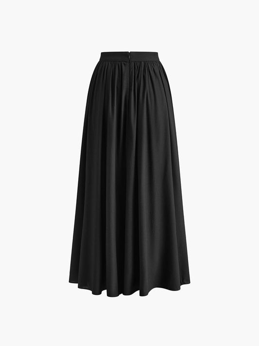 Uitlopende Maxi-Rok met Zijzakken – Comfort & Elegante Pasvorm