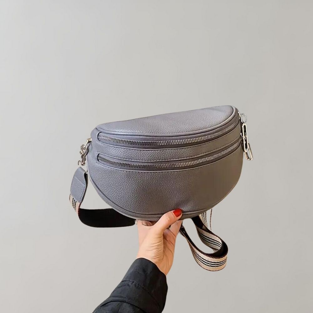 Crossbody Tas met Dubbele Rits – Compact en Praktisch