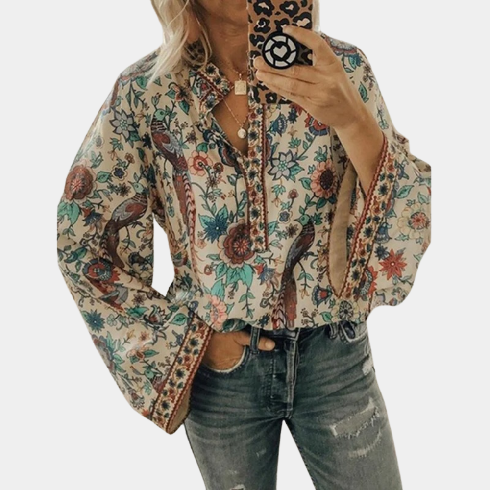 Zomerse Blouse met Bloemenprint
