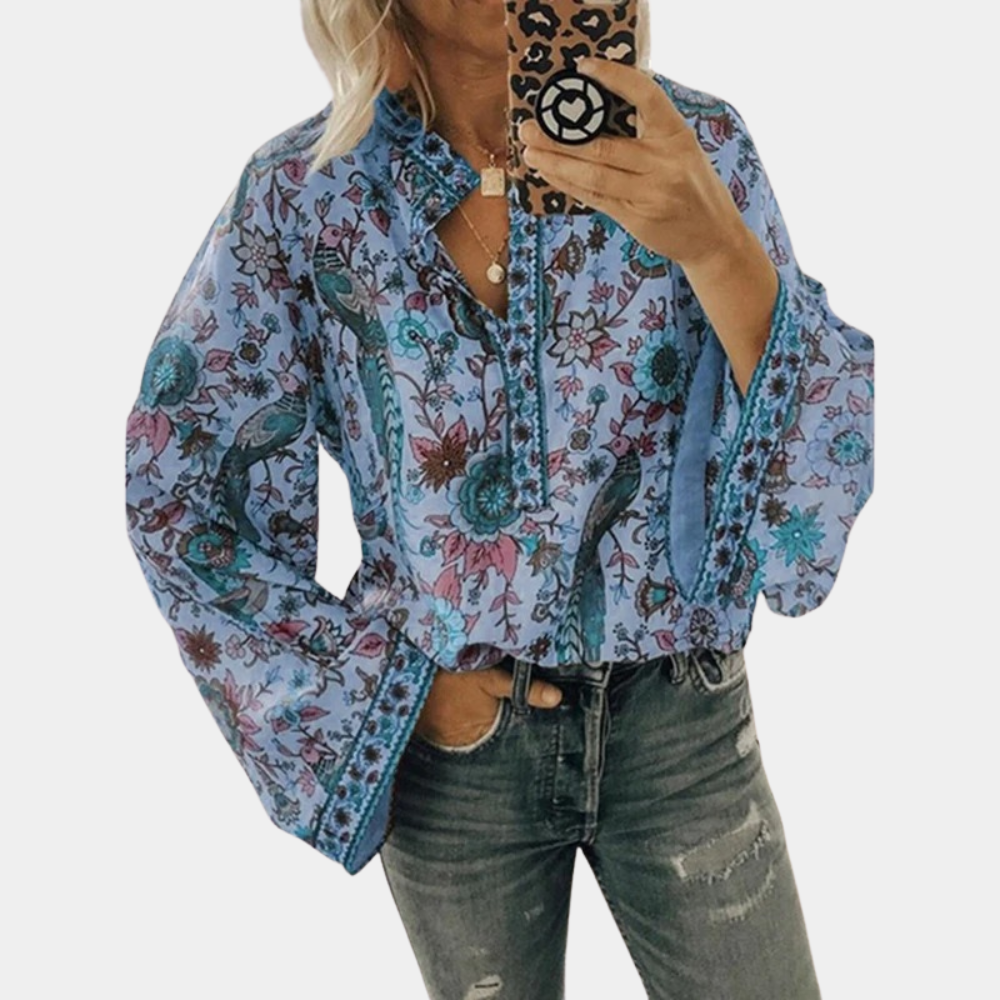 Zomerse Blouse met Bloemenprint