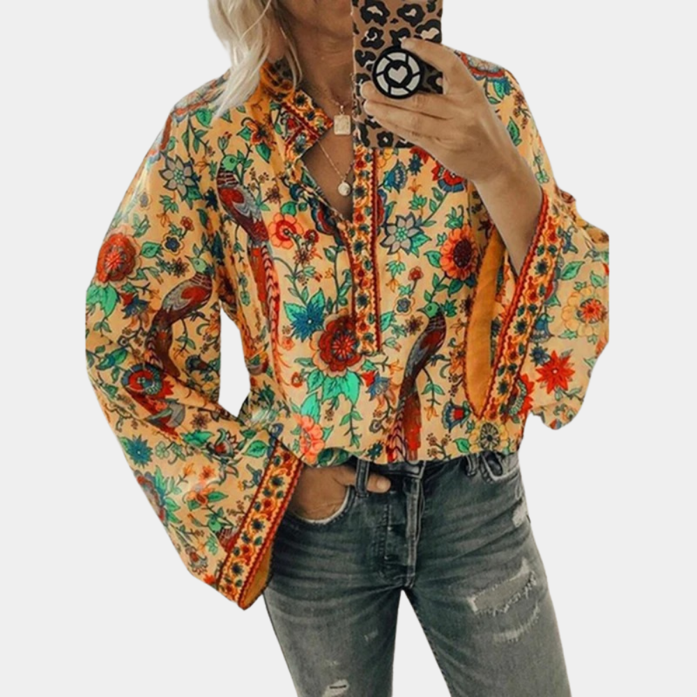 Zomerse Blouse met Bloemenprint