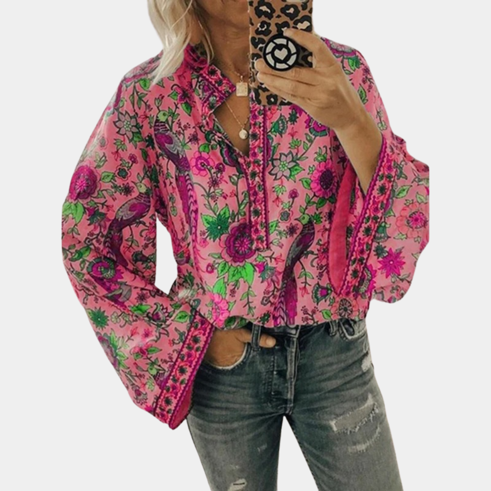 Zomerse Blouse met Bloemenprint