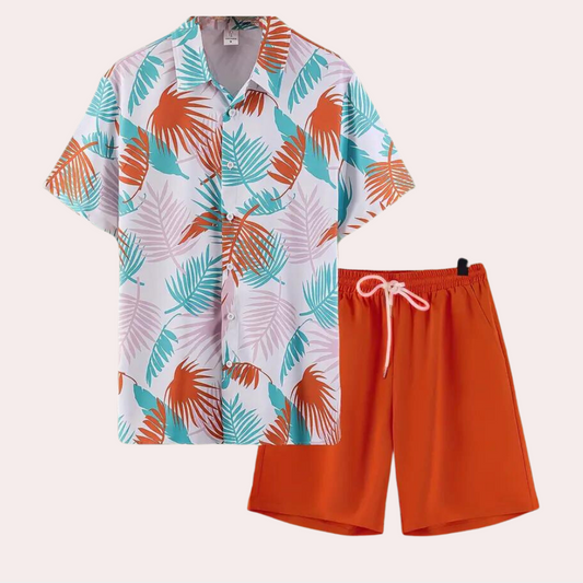 Heren Hawaiian set voor zomer en vrije tijd