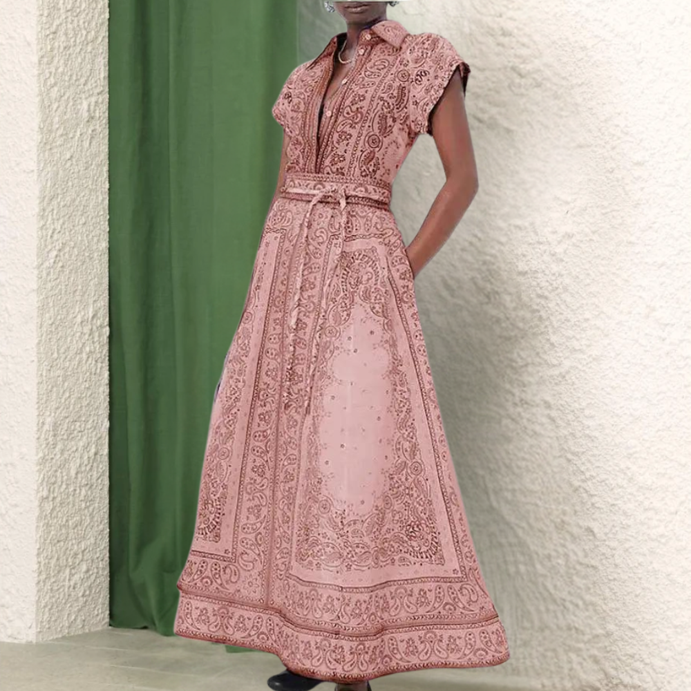 Zomerjurk van Linnen met Elegante Pasvorm voor Dames