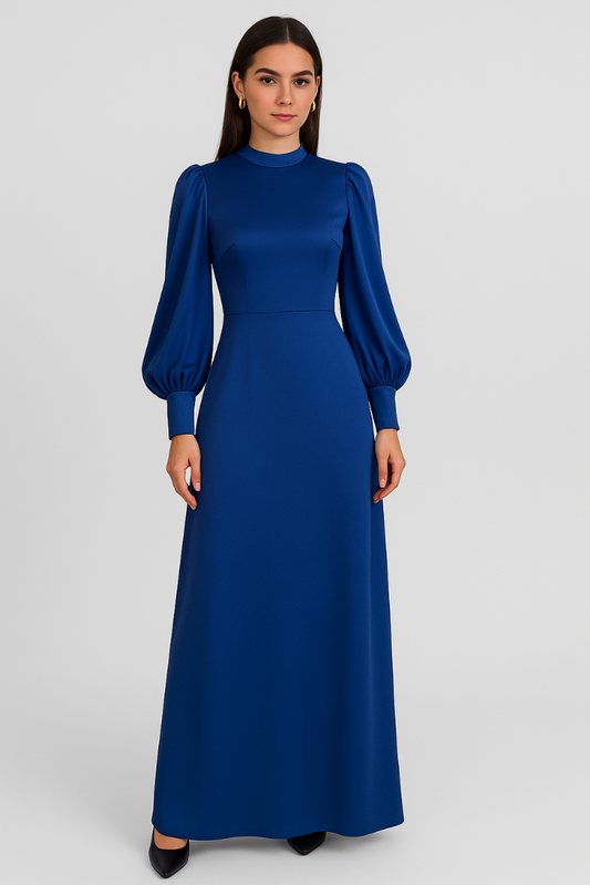 Elegante geplisseerde maxi jurk