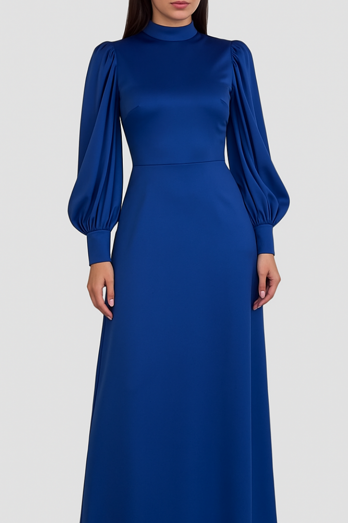 Elegante geplisseerde maxi jurk