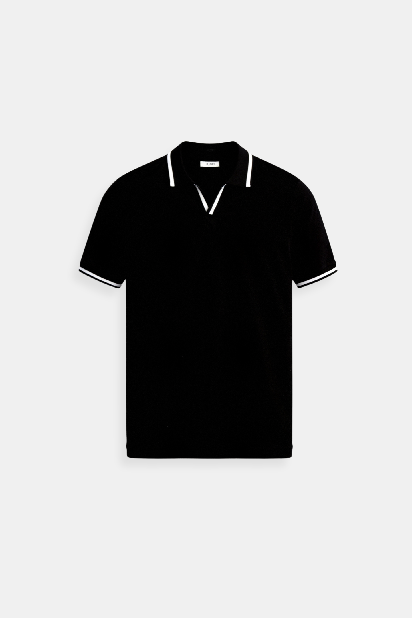 Stijlvol Heren Poloshirt met Contrasterende Details – Crème & Zwart