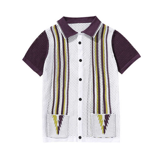 Herenoverhemd met netpatroon – Ademend, stijlvol en uniek design