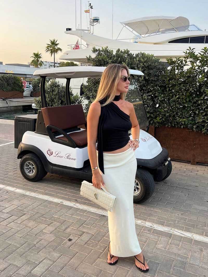 Chique Gevlochten Dameshandtas met Luxe Gouden Sluiting