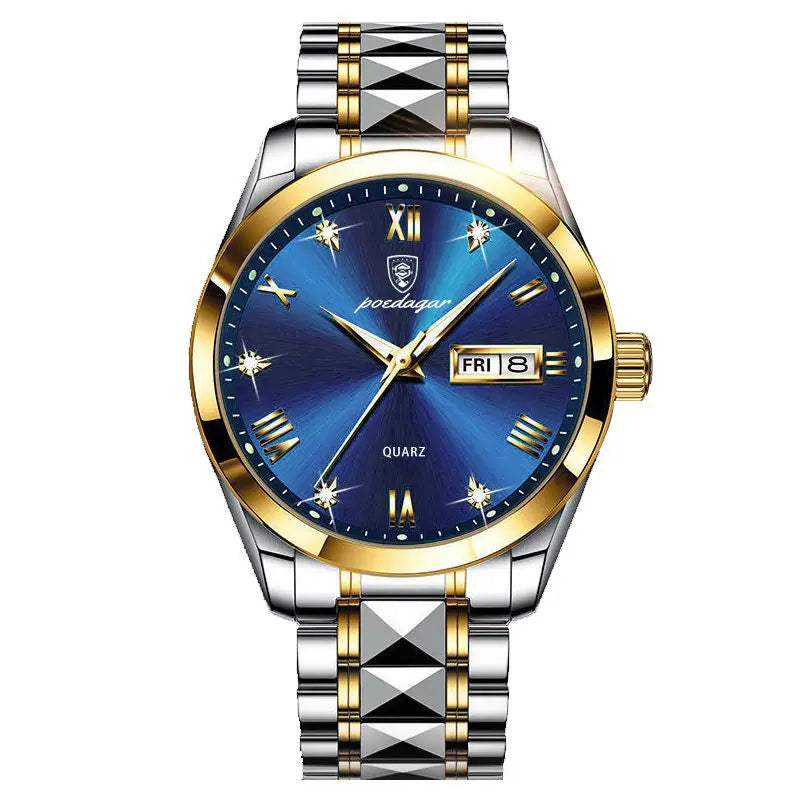 Luxe Heren Quartz Horloge - 30m Waterdicht, Datum & Shockbestendig-Novormo