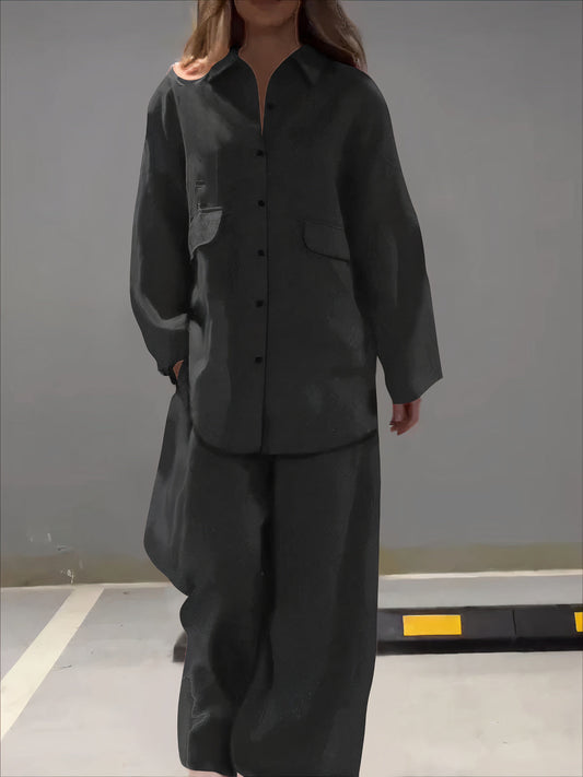 Rode Loungewear Set Dames – Luchtige Zomer Co-ord met Elastische Taille