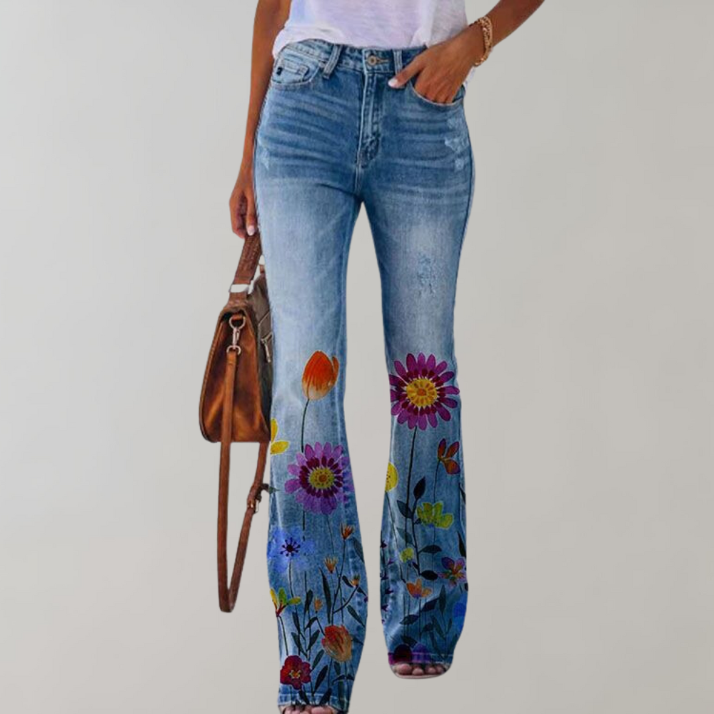 Flare Broek Dames – Zomerstijl met Print & Comfort