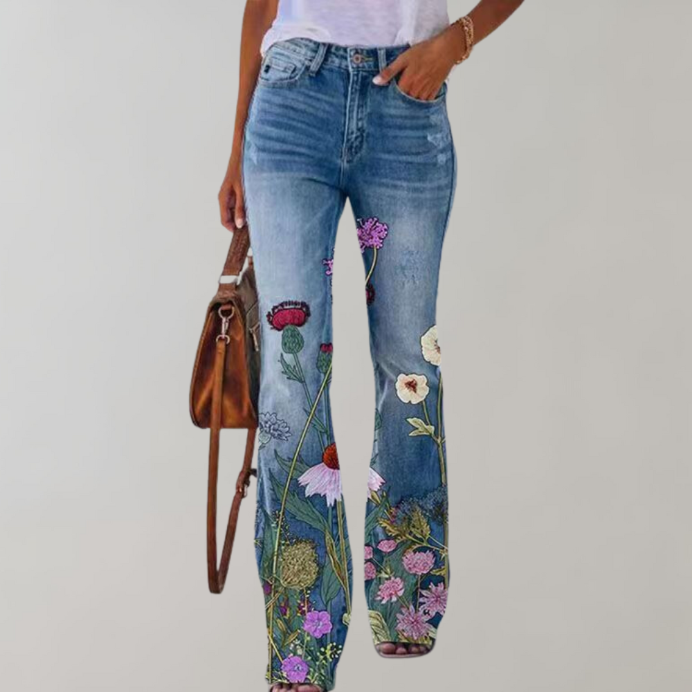 Flare Broek Dames – Zomerstijl met Print & Comfort