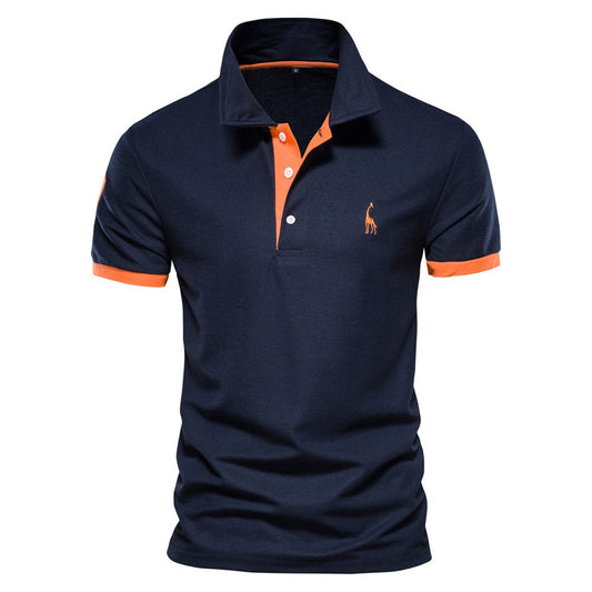 Heren Polo met Contrasterende Kraag en Mouwdetails – Tijdloze Casual Stijl