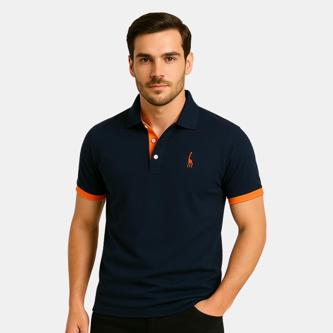 Heren Polo met Contrasterende Kraag en Mouwdetails – Tijdloze Casual Stijl