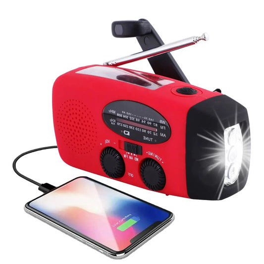 3-in-1 Emergency Radio – Flashlight, Power Bank & Power Outage Safety