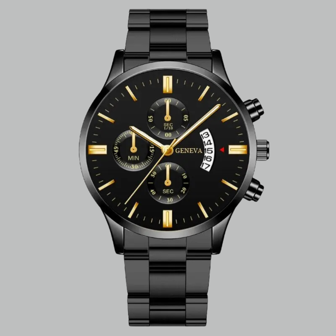 Luxe Quartz Herenhorloge met Kalender – RVS & Krasbestendig