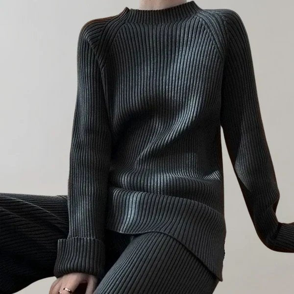 Geribde dames set met stretch