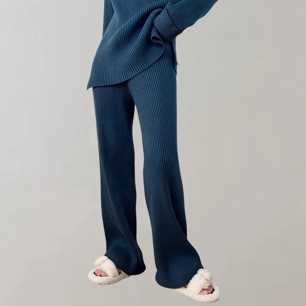 Geribde dames set met stretch