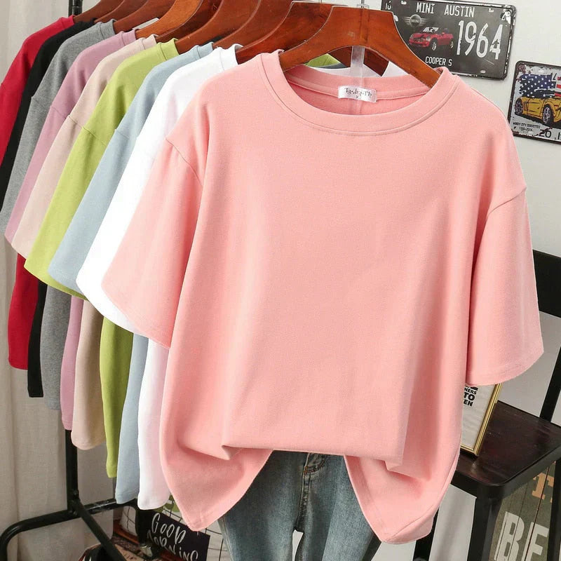 Oversized Dames T-shirt van Zachte en Ademend Katoenmix
