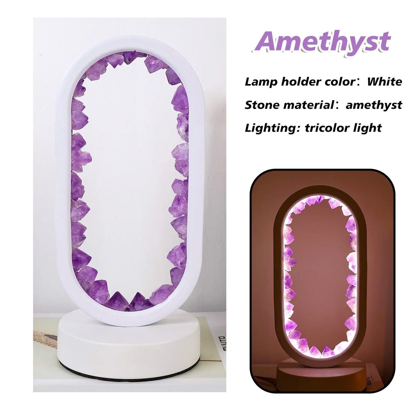 Amethist Lamp – Natuurlijke Kristallamp met Rustgevende Gloed