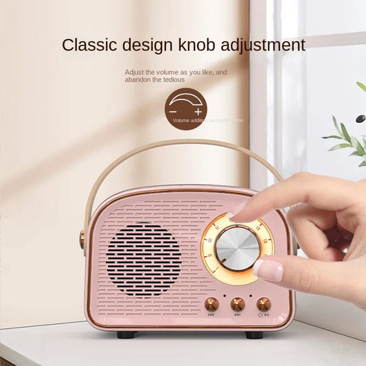 Retro Mini Bluetooth Speaker - Draagbaar met Klassieke Stereo-Novormo