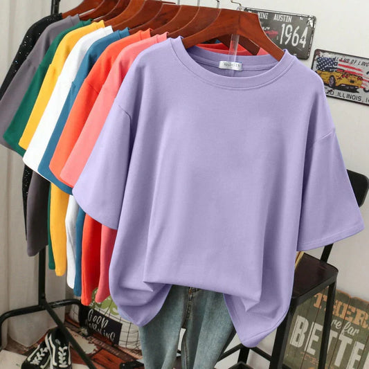 Oversized Dames T-shirt van Zachte en Ademend Katoenmix