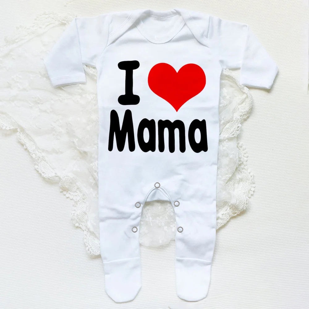 I Love Papa Mama Romper – Unisex & Schattig-Novormo