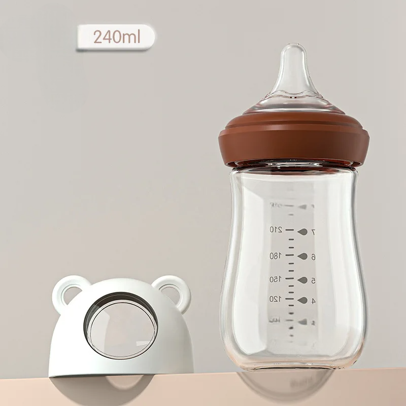 Glazen Babyfles 240ml – BPA-vrij & Anti-Koliek-Novormo