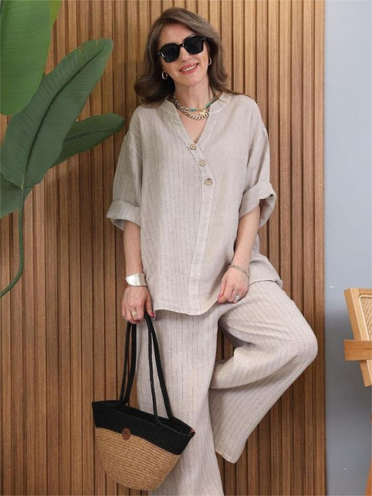 Loungewear Set Dames – Zachte Zomerset met Losse Pasvorm
