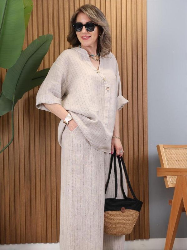 Loungewear Set Dames – Zachte Zomerset met Losse Pasvorm