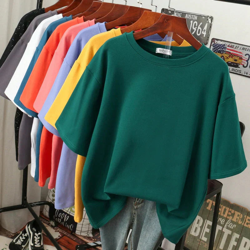 Oversized Dames T-shirt van Zachte en Ademend Katoenmix