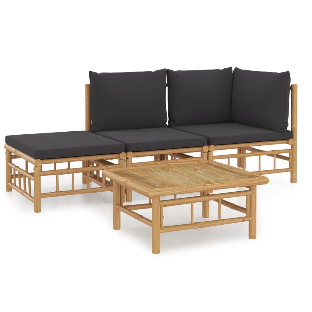 Bamboe Loungeset - Elegant & Comfortabel Tuinmeubilair-Novormo