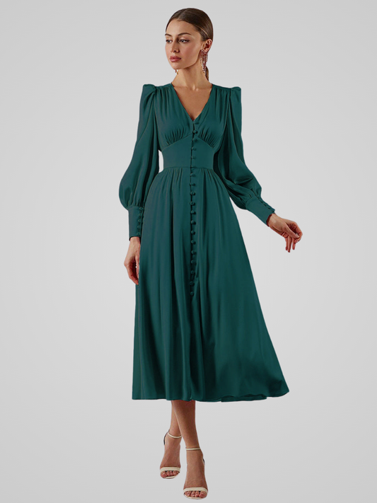 Satijnen maxi jurk dames