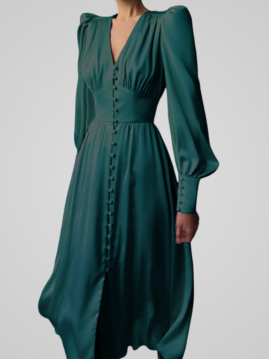 Satijnen maxi jurk dames