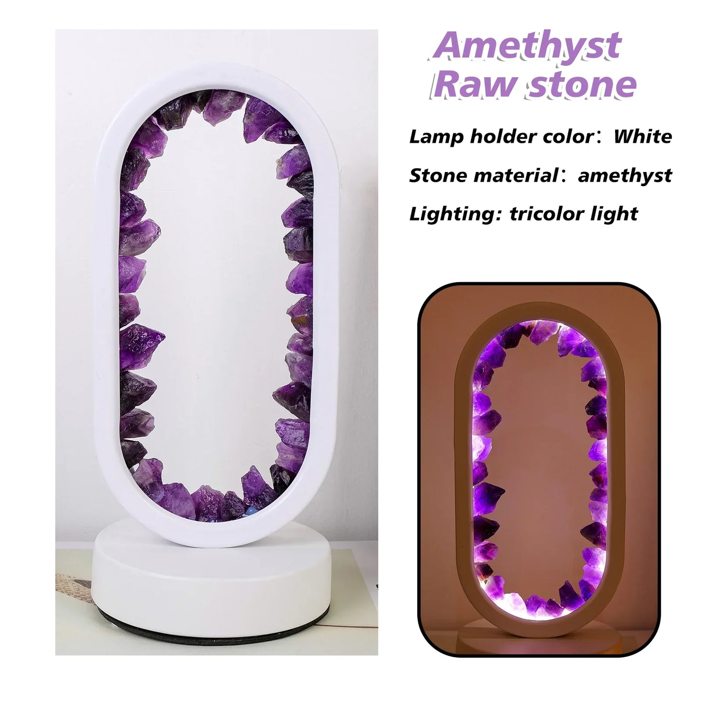 Amethist Lamp – Natuurlijke Kristallamp met Rustgevende Gloed