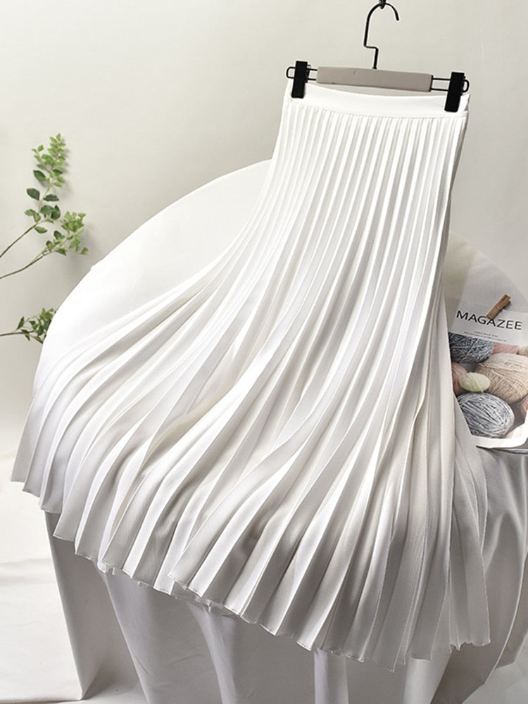 Zomerse Plissérok met Hoge Taille – Elegant & Vrouwelijk