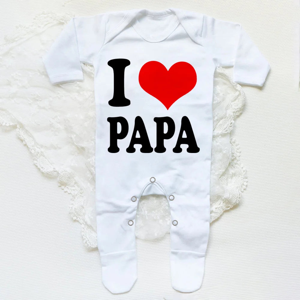 I Love Papa Mama Romper – Unisex & Schattig-Novormo