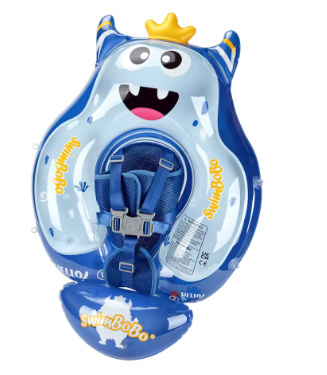 Baby Zwemtrainer met Zonnescherm – Opblaasbaar & Veilig Zwemmen