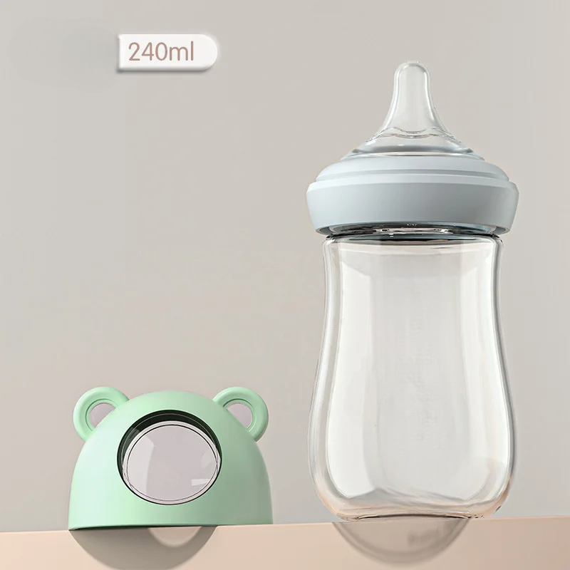 Glazen Babyfles 240ml – BPA-vrij & Anti-Koliek-Novormo