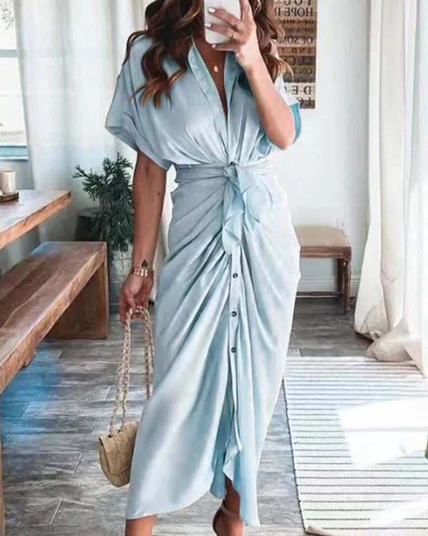 Luchtige Vloeiende Damesjurk met Elegante Pasvorm voor Elke Gelegenheid