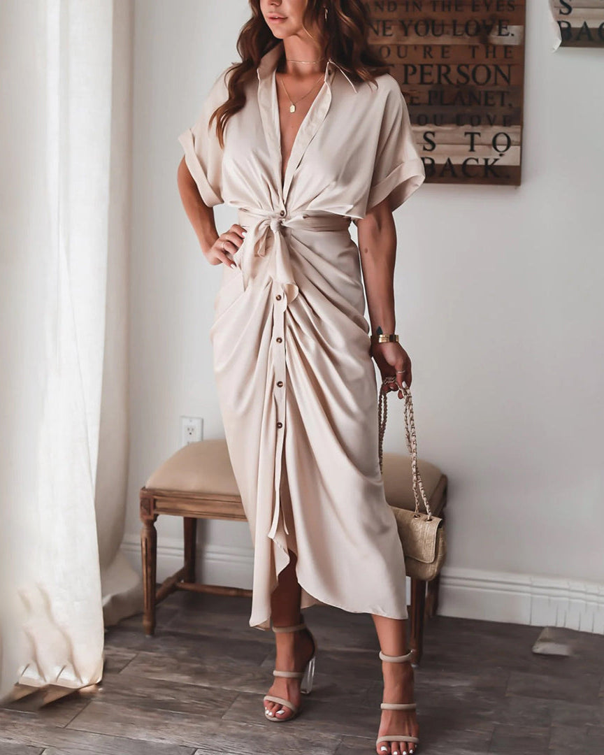 Luchtige Vloeiende Damesjurk met Elegante Pasvorm voor Elke Gelegenheid