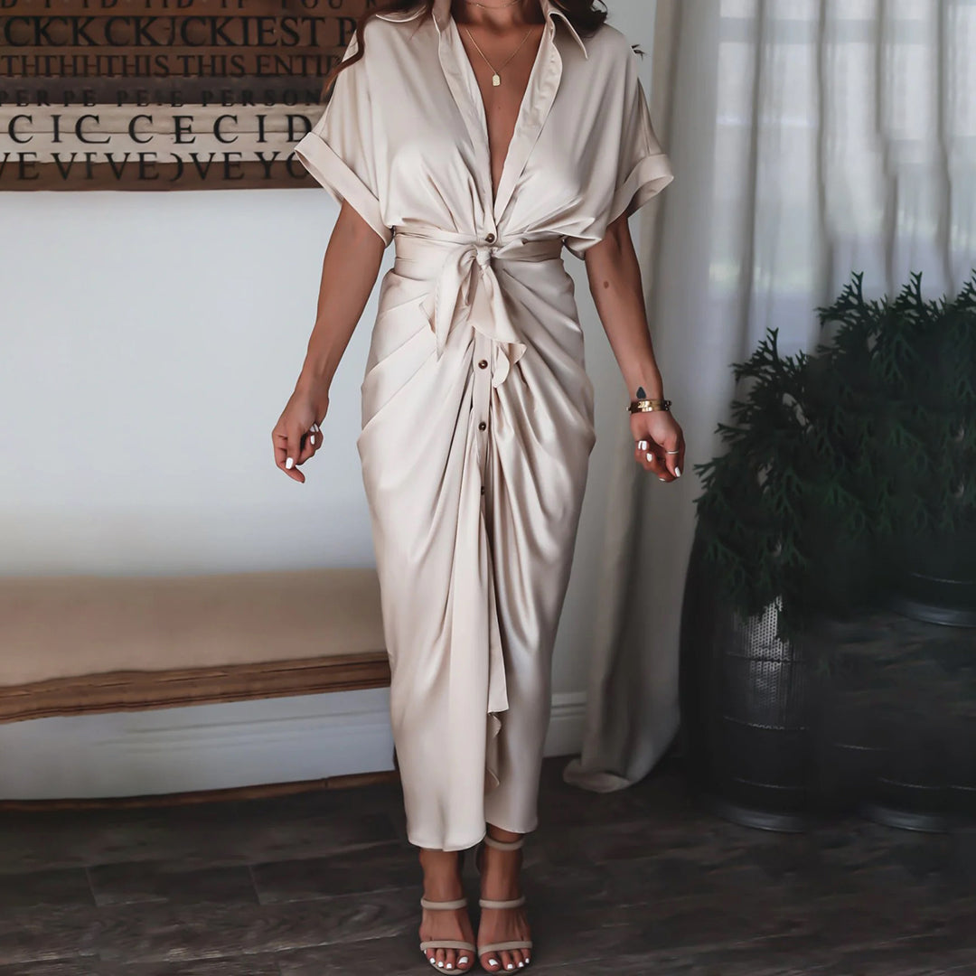 Luchtige Vloeiende Damesjurk met Elegante Pasvorm voor Elke Gelegenheid