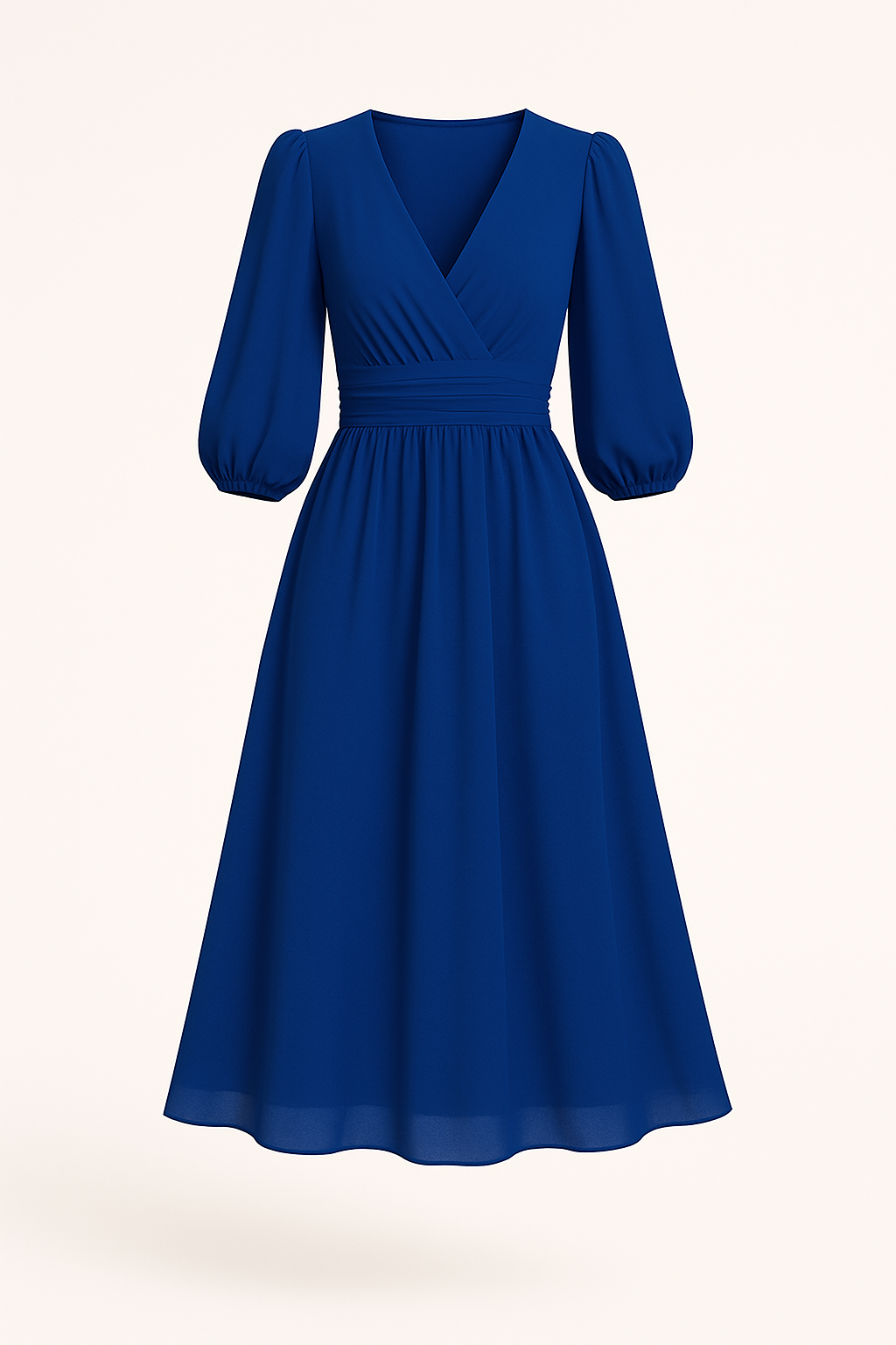 Chiffon zomerjurk met hoge hals