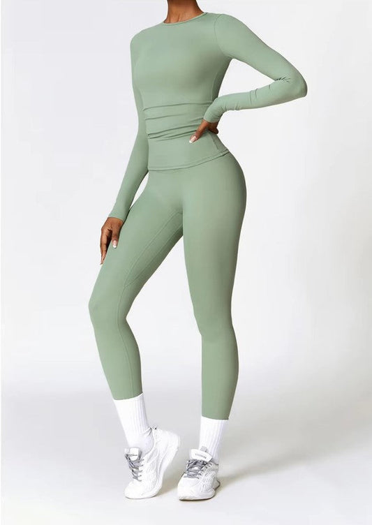 Sportieve 2-delige Set voor Dames met Stretch en Sneldrogend Materiaal