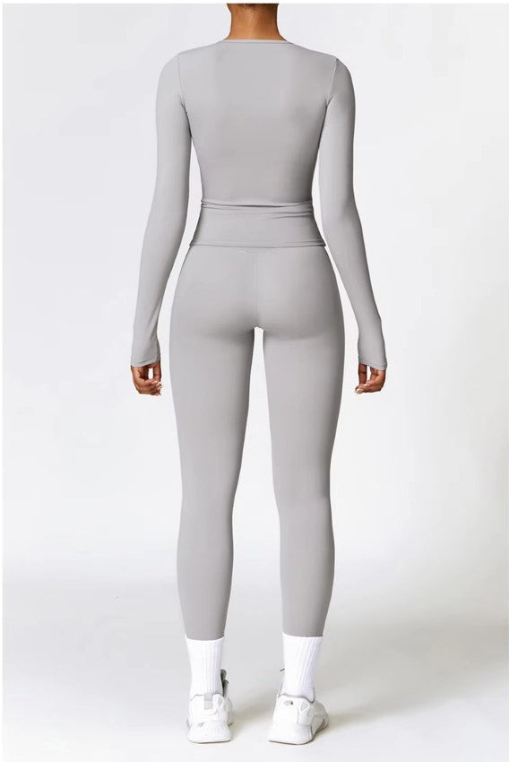 Sportieve 2-delige Set voor Dames met Stretch en Sneldrogend Materiaal