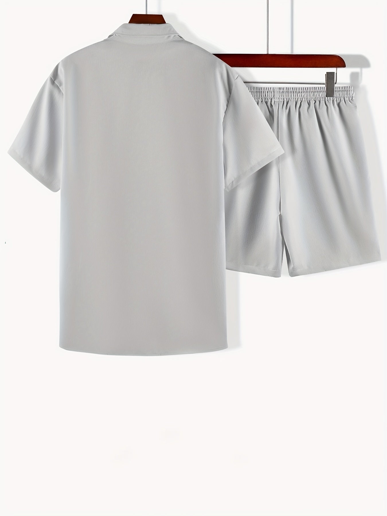 Tweedelige heren zomerset – overhemd met reverskraag en korte broek