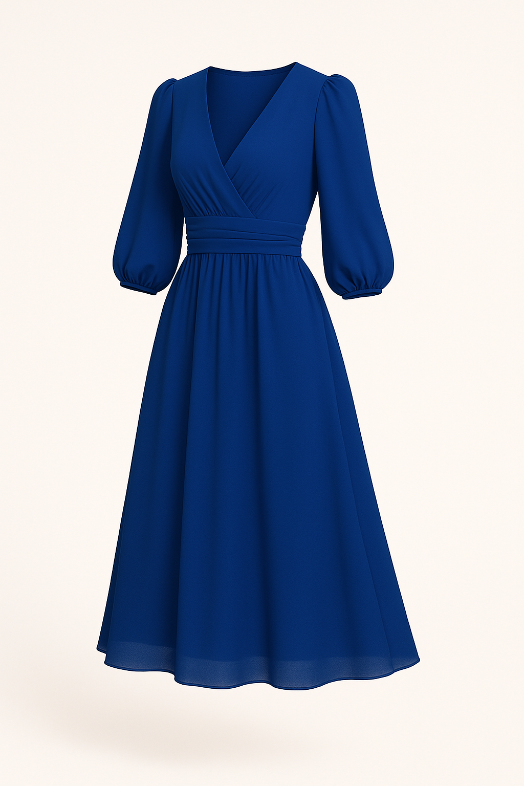 Chiffon zomerjurk met hoge hals