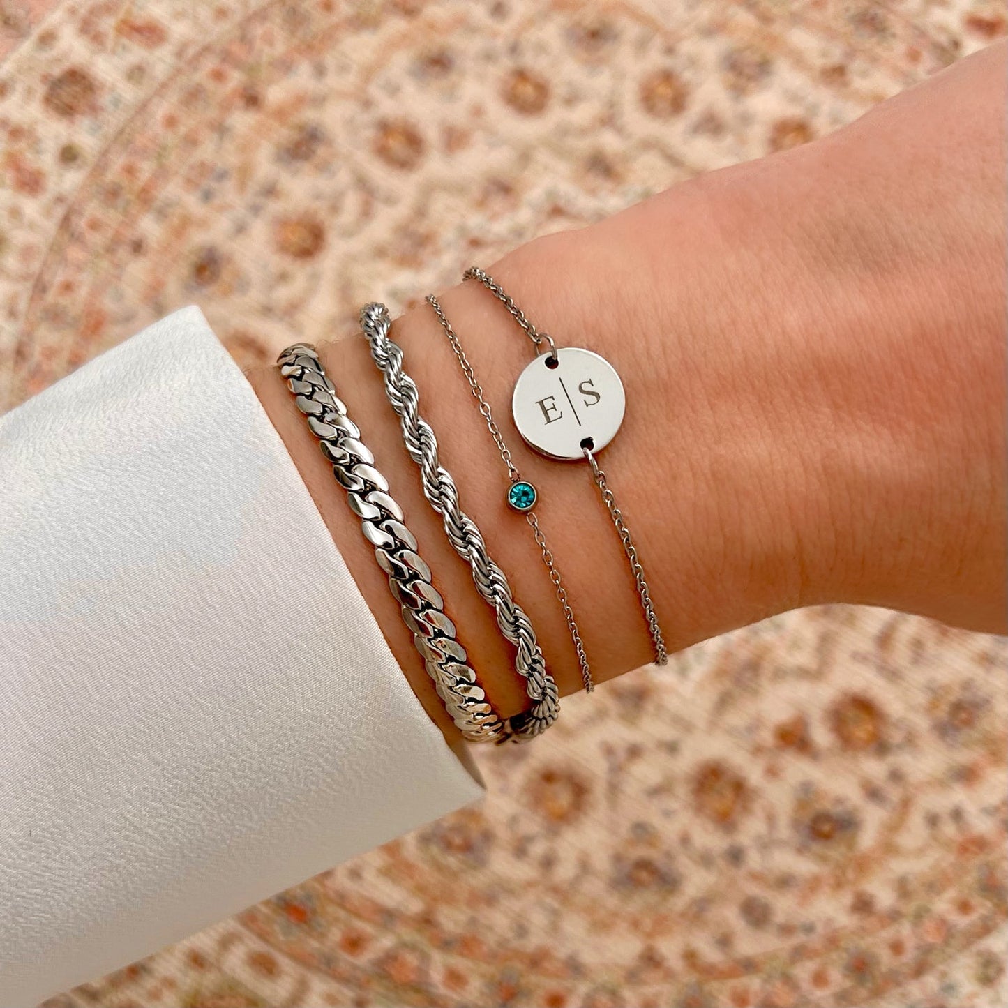 Geboortesteen Armband – Goud of Zilver