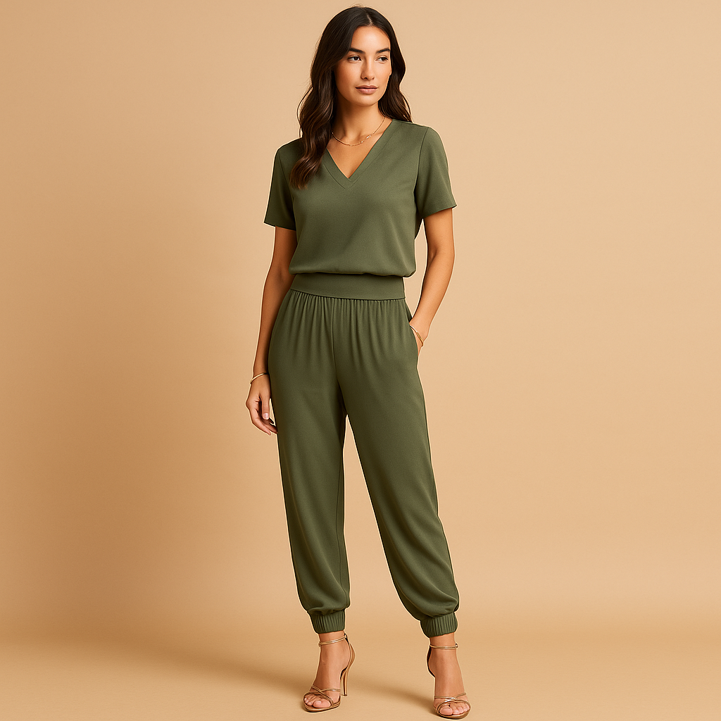 Dames set met bloemenprint – top en broek